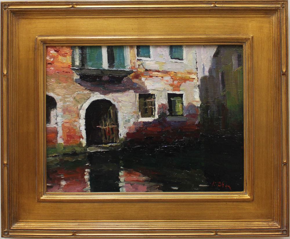 Appraisal: NICK STOQ United States st century oil on board Venice