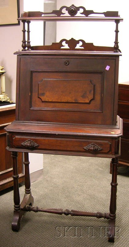 Appraisal: Victorian Renaissance Revival Carved Walnut Fall-front Desk