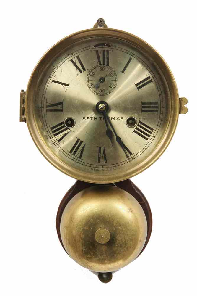 Appraisal: SETH THOMAS SHIP CHRONOMETER - Brass Cased Seth Thomas Ship