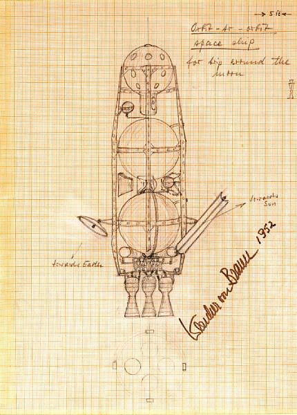 Appraisal: World Figures VON BRAUN S SKETCHES FOR MAN WILL CONQUER