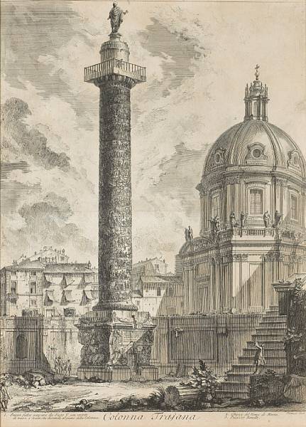 Appraisal: Giovanni Battista Piranesi Colonna Trajana Colonna Antonina from Vedute di