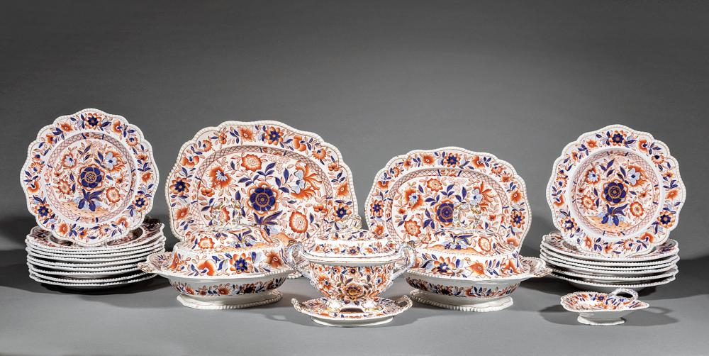 Appraisal: Extensive Hicks and Meigh Imari Palette Ironstone Dinner Service c