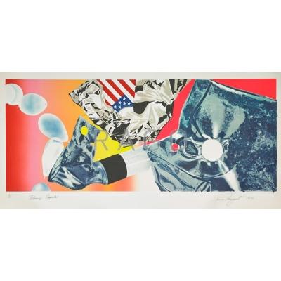 Appraisal: James Rosenquist American b Flamingo Capsule Lithograph in colors framed