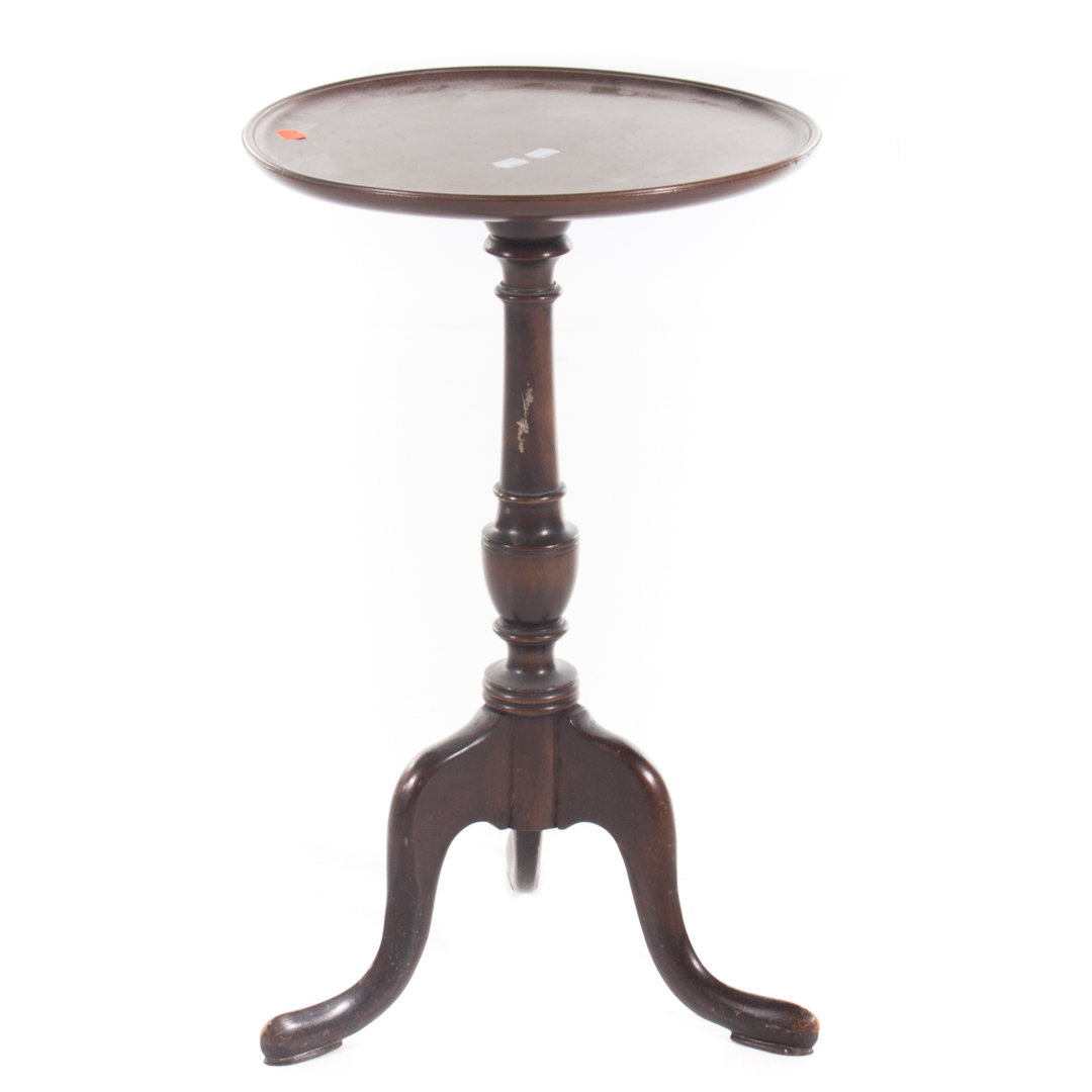 Appraisal: Federal style mahogany candlestand in H in Diam Condition heavy