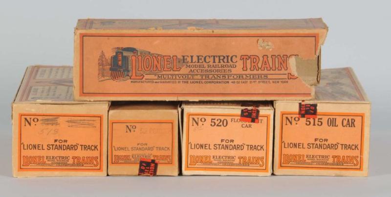 Appraisal: Lionel Standard Gauge Train Boxes Description Includes five original boxes