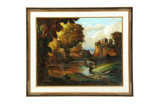 Appraisal: LANDSCAPE BY ALFRED JAMES WANDS OHIO - Oil on canvas