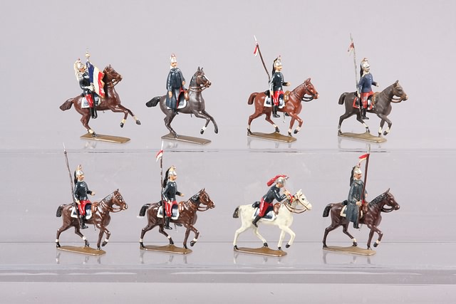 Appraisal: Set of Mignot French Dragoons No B with original box