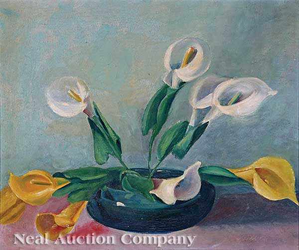 Appraisal: Alice Taylor Gafford American California - Nine Calla Lillies oil