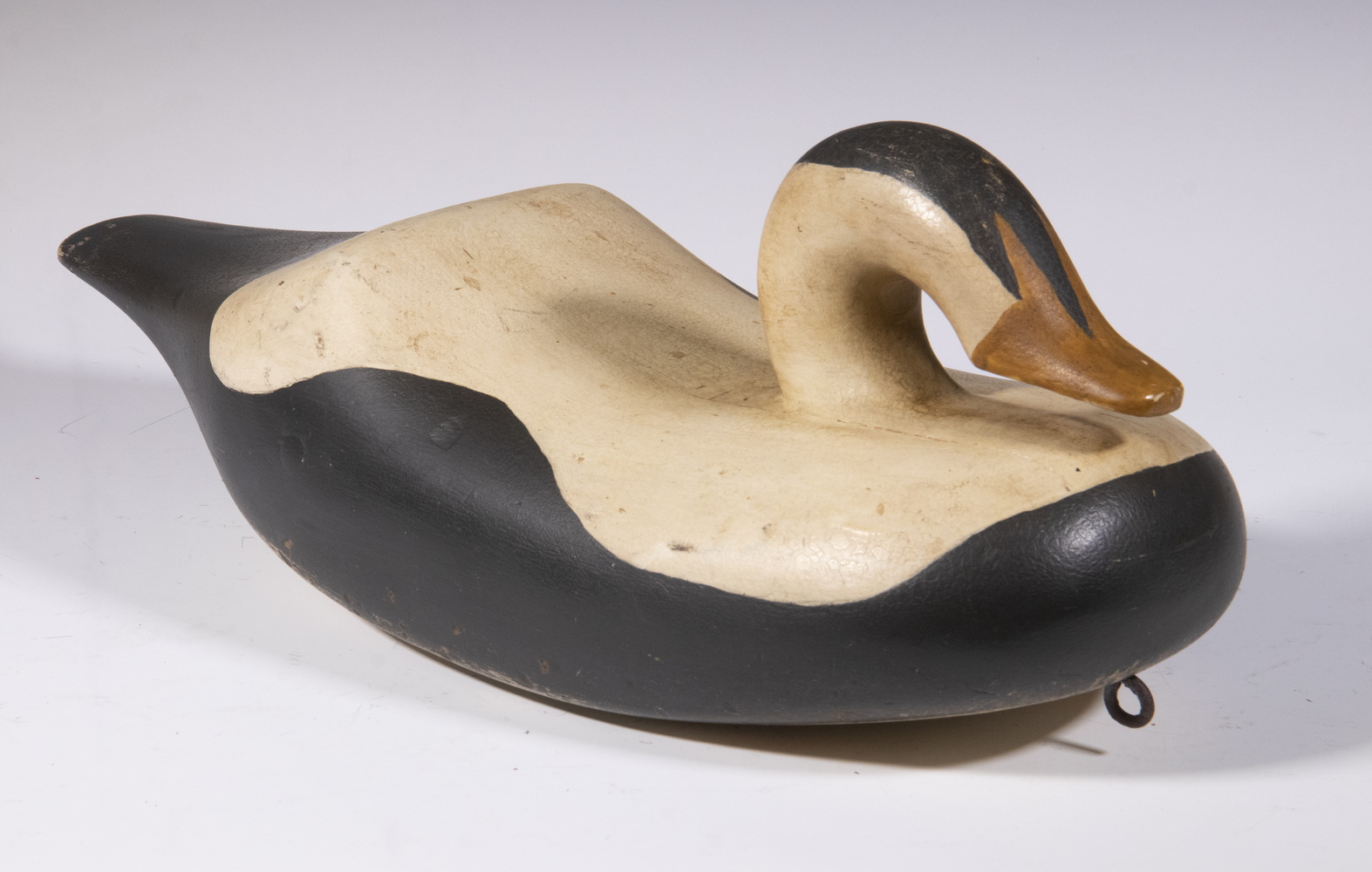 Appraisal: VINTAGE EIDER DUCK DECOY Canadian Made Carved and Painted Working