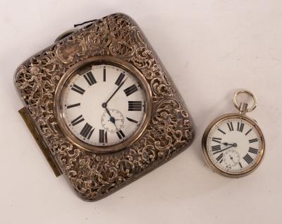 Appraisal: An MM Co Patent Goliath pocket watch the white enamel