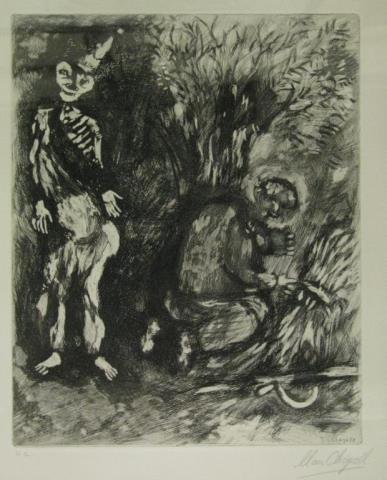 Appraisal: After Marc Chagall Russian France - x drypoint etching titled