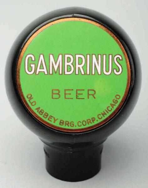 Appraisal: Gambrinus Beer Tap Knob Old Abbey Brewing Company Very clean