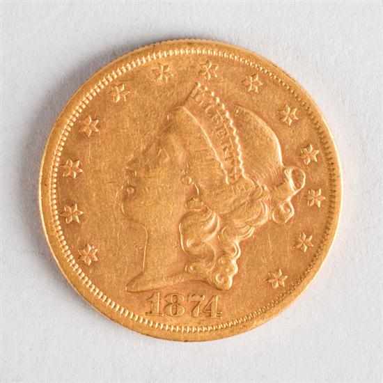 Appraisal: United States Coronet gold double eagle S EF- Estimate -