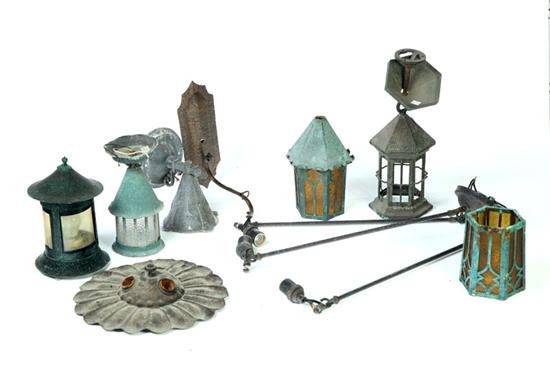 Appraisal: GROUP OF LAMPS AND LAMP PARTS American th century mostly