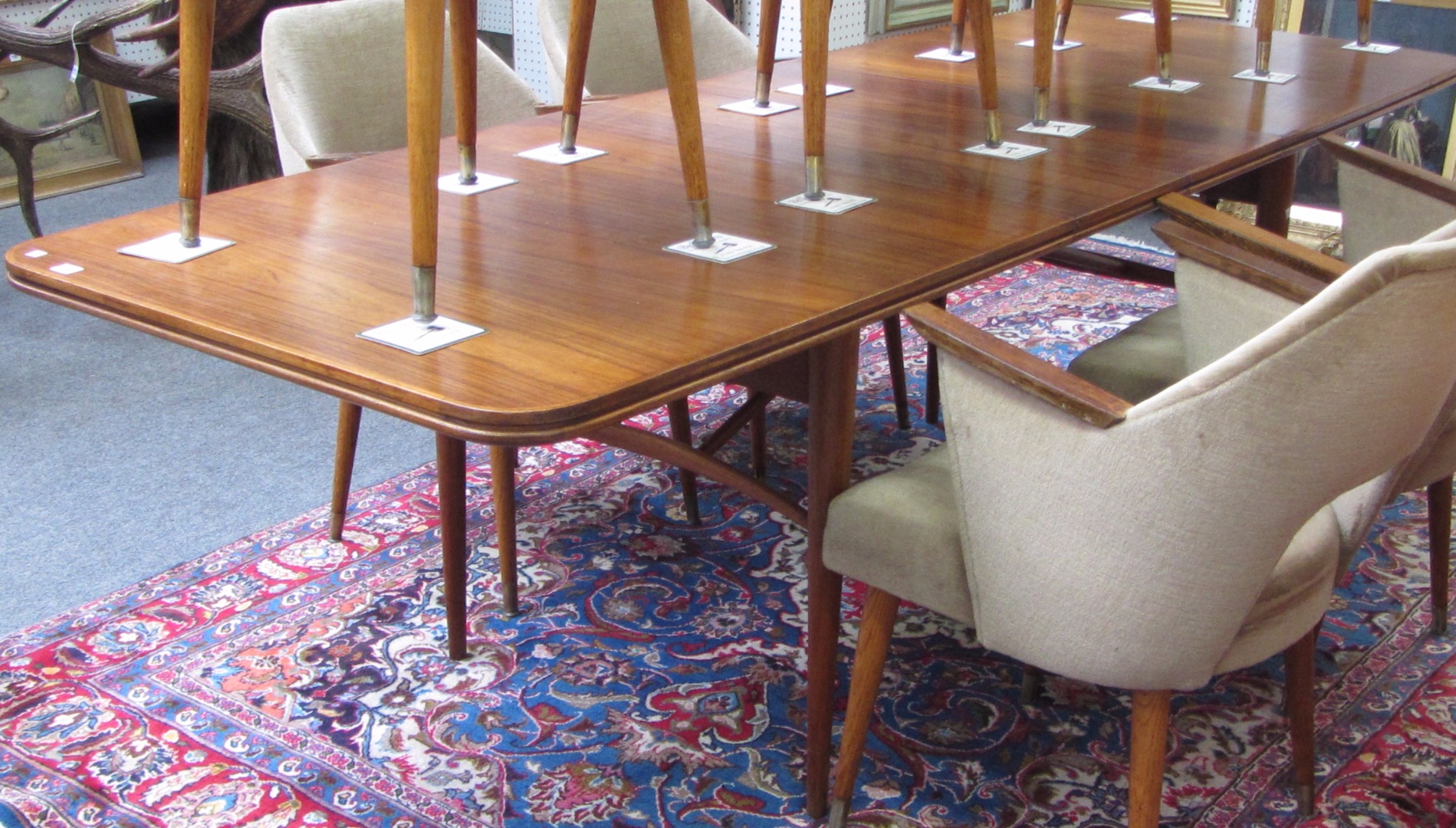 Appraisal: A th century teak rectangular dining table by Robert Heritage