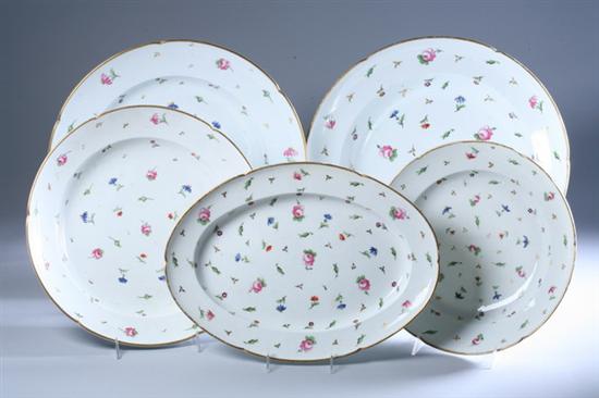 Appraisal: SIX CONTINENTAL PORCELAIN SERVING PIECES th century French or German