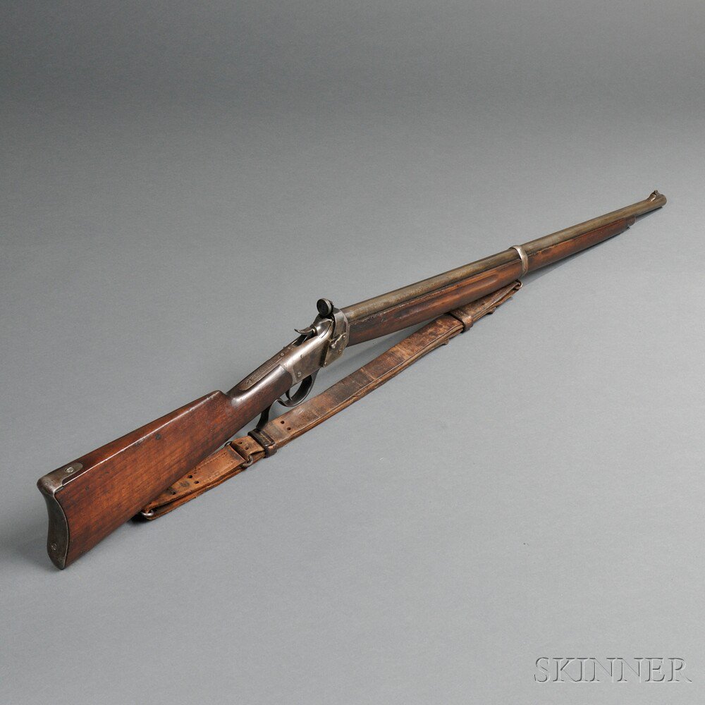 Appraisal: Martially Marked Winchester Model Low Wall Winder Musket c serial