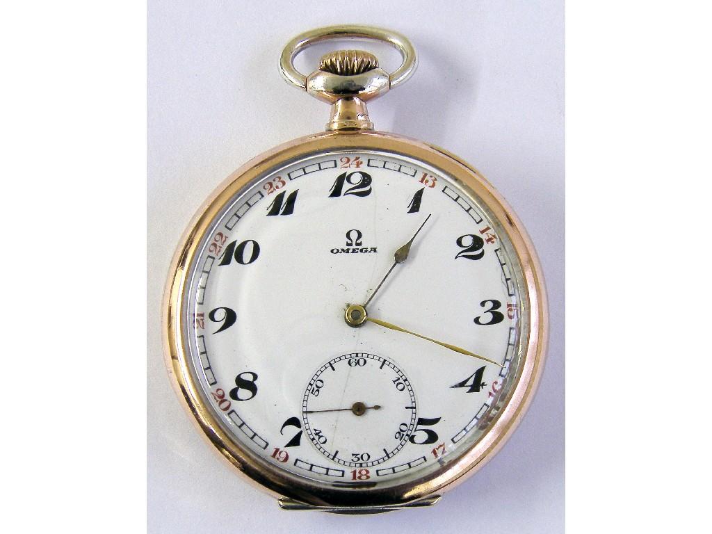 Appraisal: Waltham gold plated half hunter lever pocket watch no mm