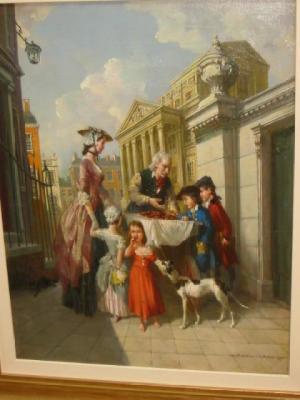 Appraisal: VERNON DE BEAUVOIR WARD - A London Street Cryer oil