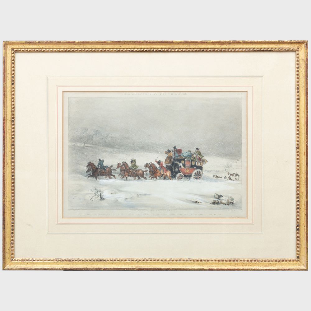 Appraisal: After James Pollard - Scenes During The Snowstorm December Four