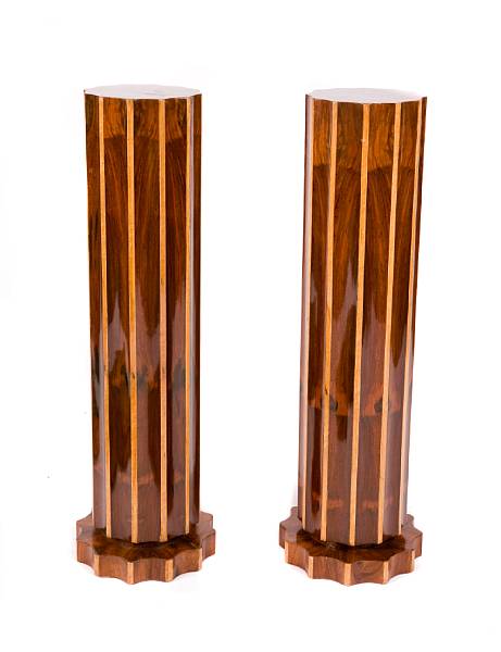 Appraisal: A pair of Art Deco style fluted pedestals height in