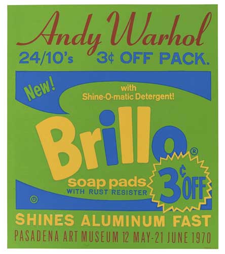 Appraisal: ANDY WARHOL after Brillo Soap Pads Color screenprint x mm