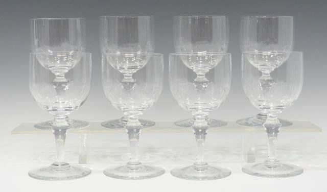 Appraisal: lot of French Baccarat Normandie crystal tall water goblets all