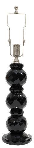 Appraisal: Ralph Lauren Daniela black crystal table lamp late th c