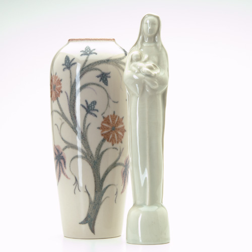 Appraisal: KENTON HILLS Two tall porcelain pieces by David Seyler a