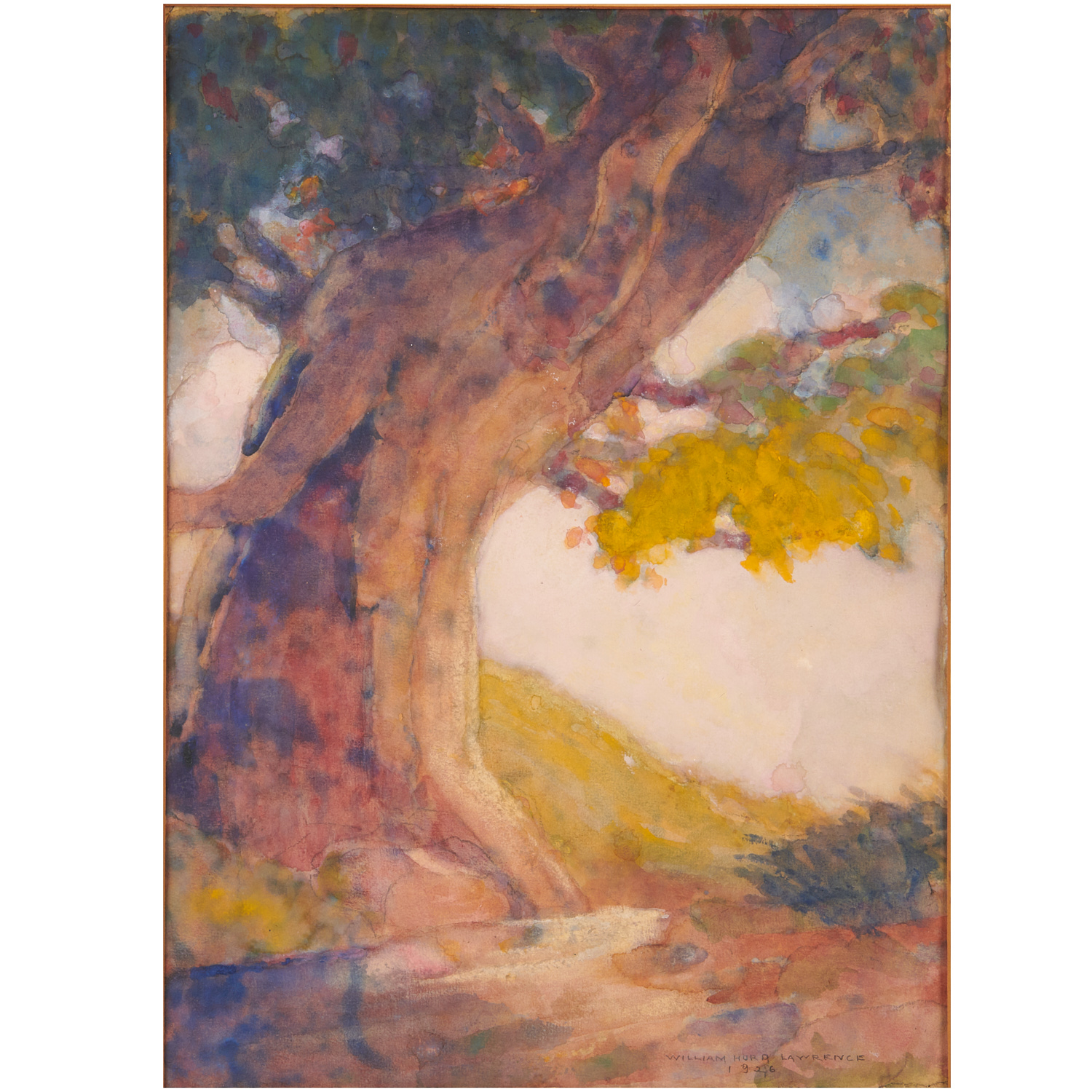 Appraisal: WILLIAM LAWRENCE WATERCOLOR ON CARDBOARD William Hurd Lawrence American -