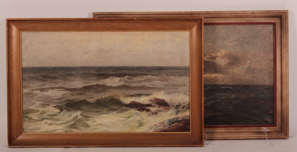 Appraisal: Two Large Seascapes O C's c Unsigned each x one