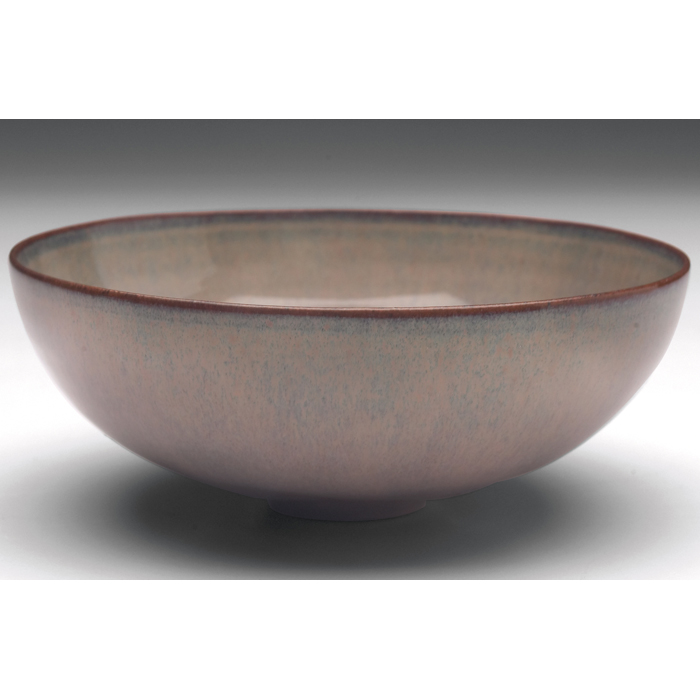 Appraisal: Gertrude and Otto Natzler bowl delicatered clay covered in a