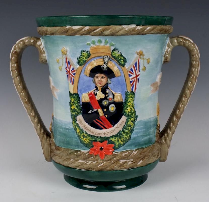 Appraisal: Royal Doulton Loving Cup The Nelson LE MANUFACTURE Royal Doulton