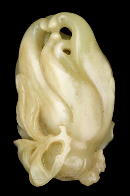 Appraisal: Chinese yellow jade carved citron Qing dynasty th century