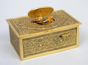 Appraisal: A Wonderful Bird Automaton Box German ca Mid th Century