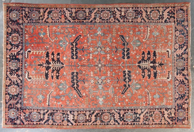 Appraisal: Antique Herez rug Persia circa approx x