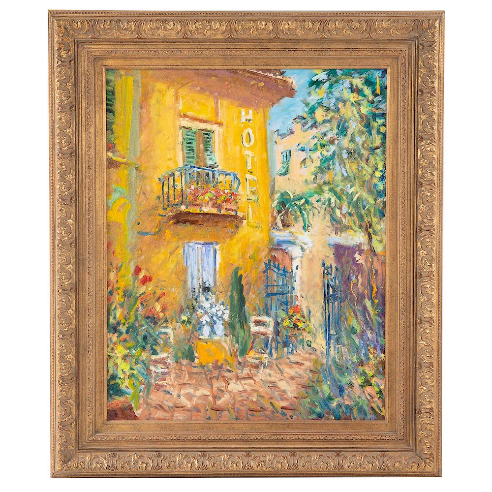 Appraisal: Attb to Duane Alt Yellow Hotel American b Oil on