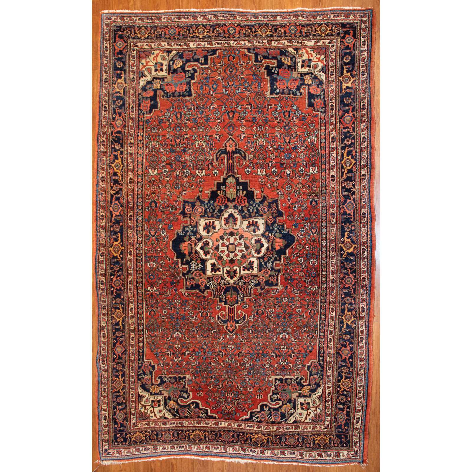 Appraisal: SEMI-ANTIQUE BIJAR RUG PERSIA X Second quarter- th century hand-knotted