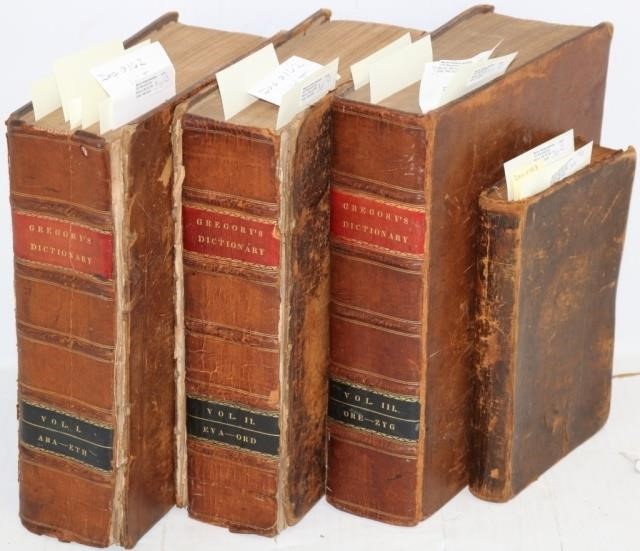 Appraisal: LEATHER BOUND BOOKS IN AS IS CONDITION ONE IS TITLED