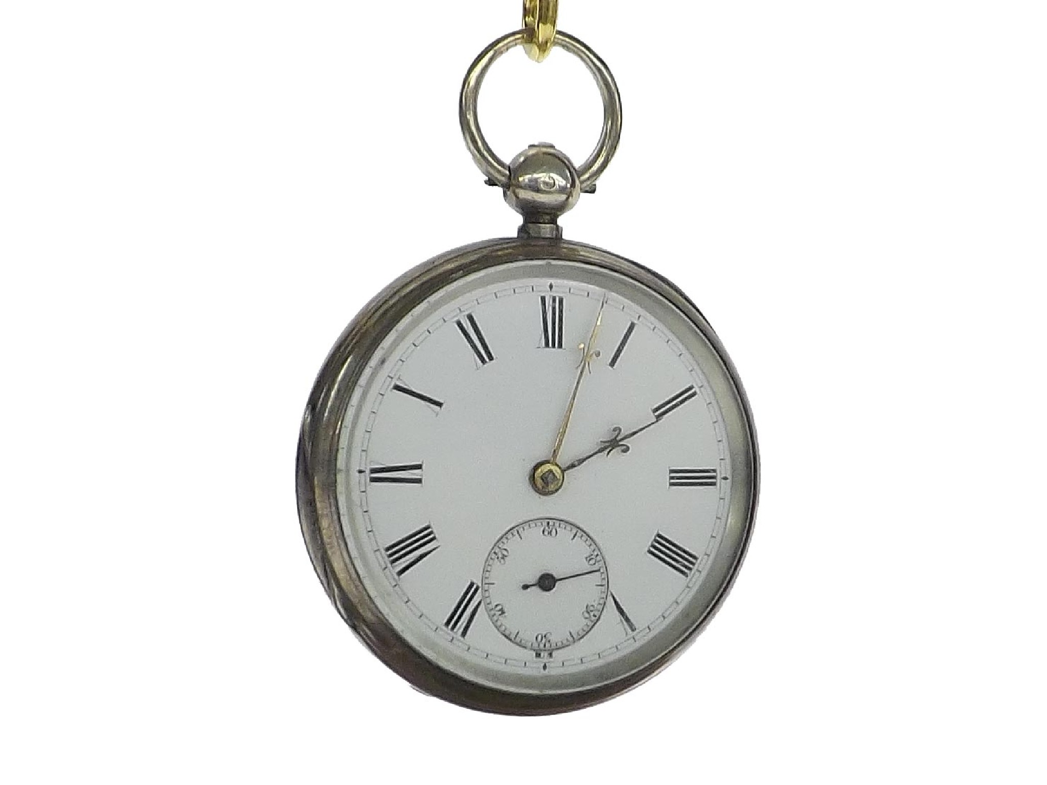 Appraisal: Silver fusee lever pocket watch London signed Chas Schwerer Aberdare