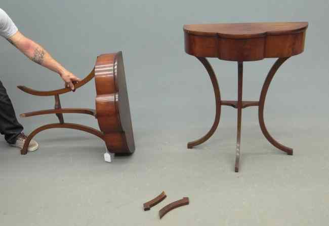 Appraisal: Pair mahogany C 's console tables One as found ''