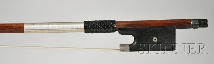 Appraisal: Silver Mounted Violin Bow for August Gemunder the octagonal stick