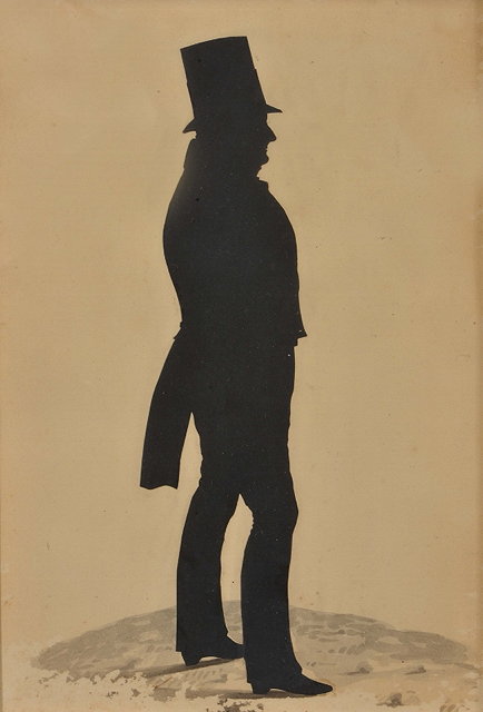 Appraisal: CIRCLE OF RICHARD DIGHTON - Full length side profile silhouette