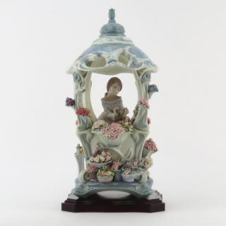 Appraisal: Lladro Gazebo in Bloom Glaze Porcelain Centerpiece Includes original box