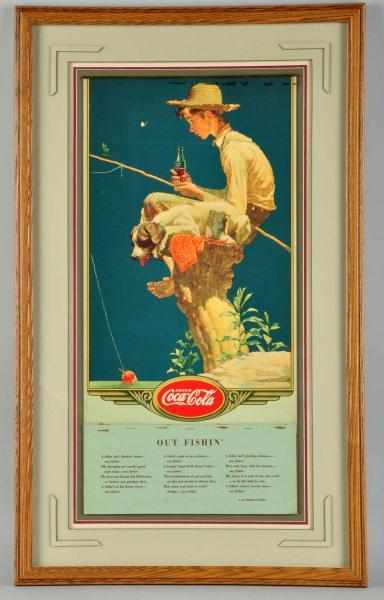 Appraisal: Coca-Cola Calendar Description Beautifully matted and framed under glass Complete