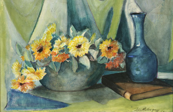 Appraisal: Lois Mailou Jones American - Still Life with Flowers and