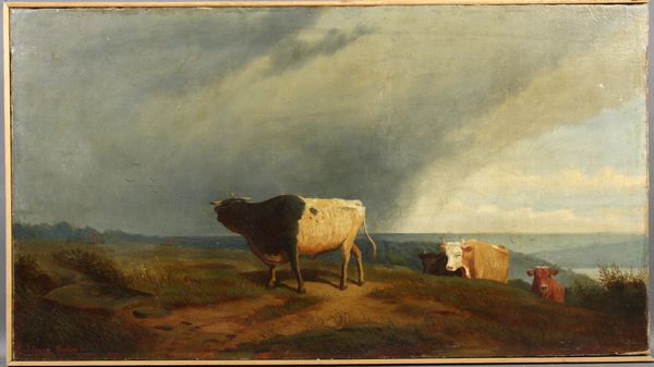 Appraisal: Juliette Peyrol Bonheur French - cattle on a hilltop o