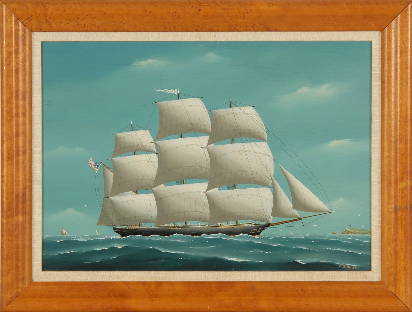 Appraisal: CHRISTOPHER J GUISE th CenturyThe American full-rigged ship Alfred Signed