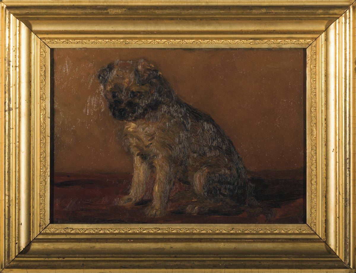 Appraisal: THOMAS HARRIS ROBINSON AMERICAN - PORTRAIT OF A DOG Oil