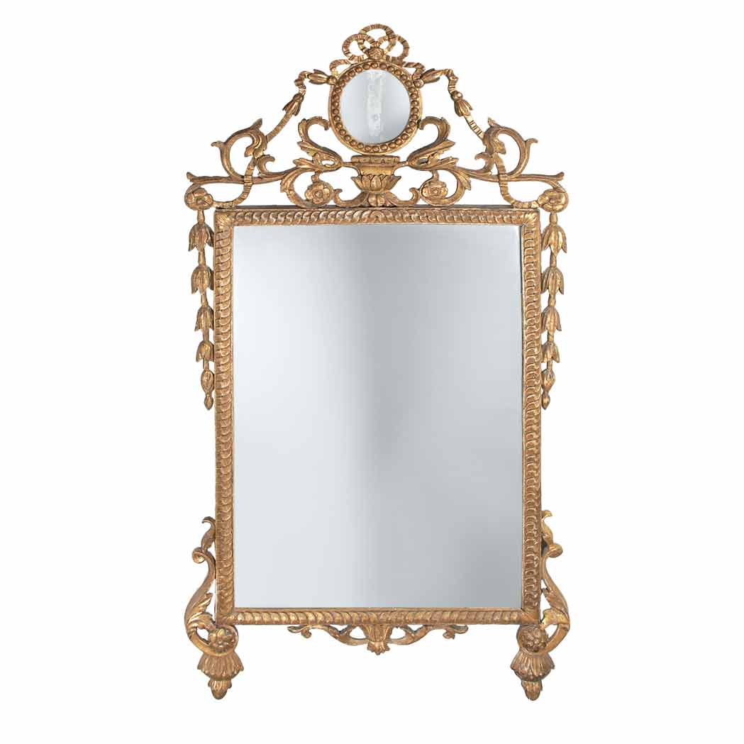 Appraisal: Northern Italian Neoclassical Gilt-Wood Mirror Late th century Height inches